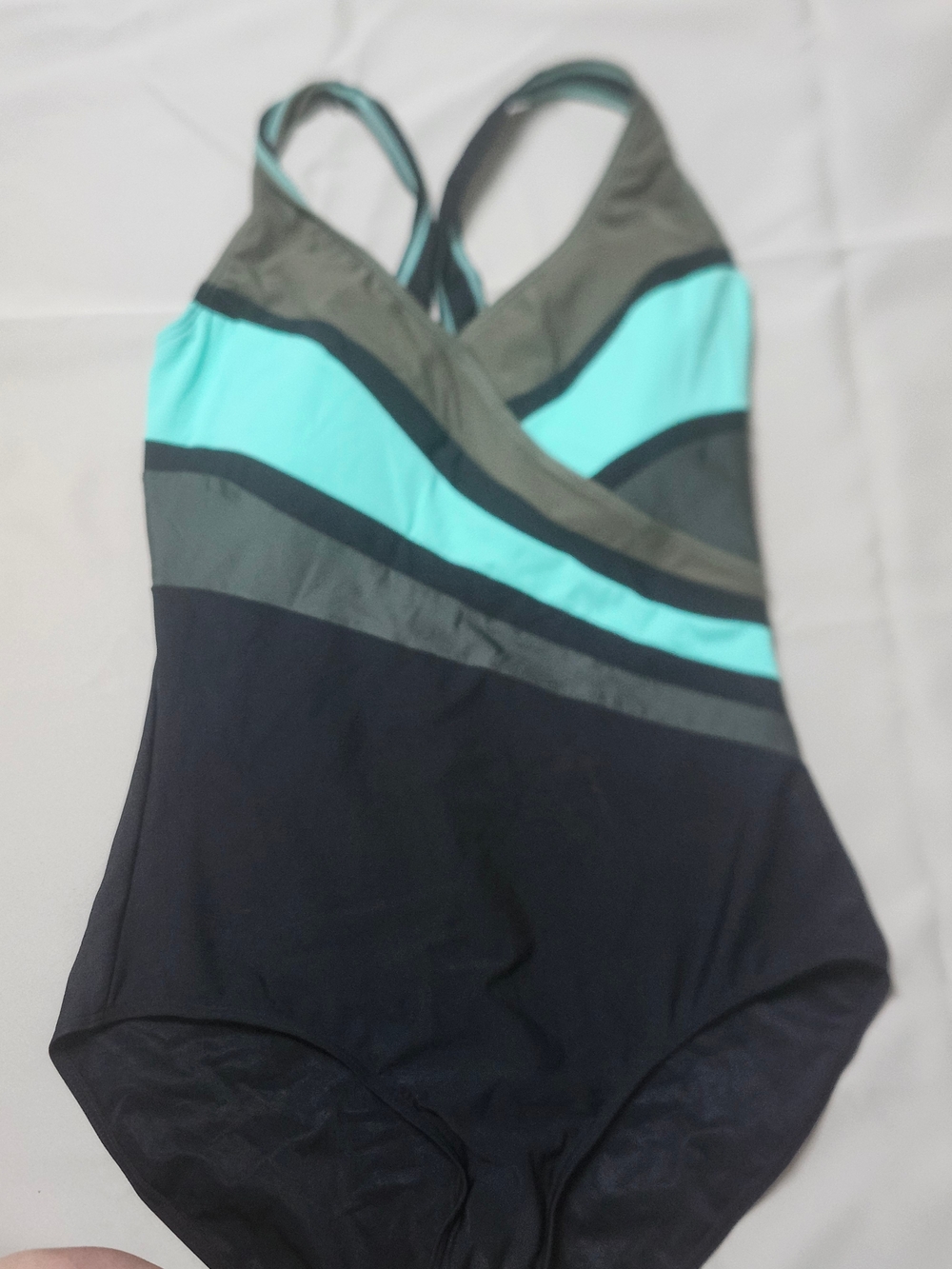Swimsuit in Black and Aqua